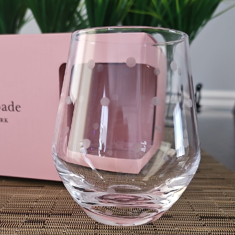 Kate Spade Stemless Wine Set Of 4 - Picture 3 of 5